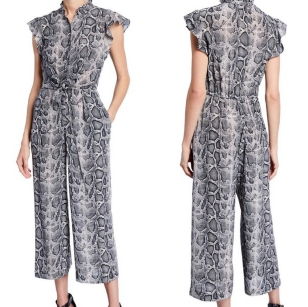 Rebecca Taylor - 100% Silk Snake Print Jumpsuit - Size S/M
